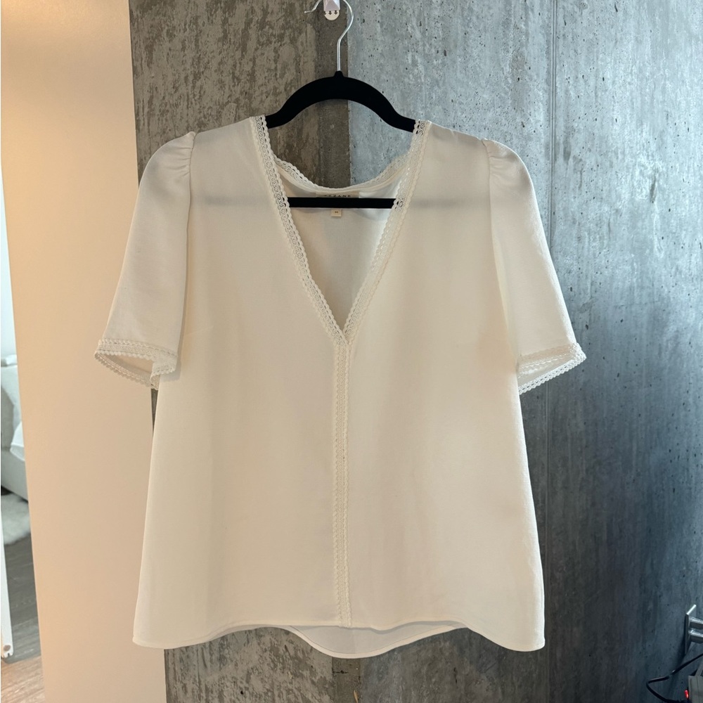 Sézane white blouse top